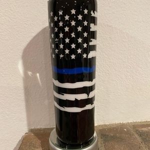 Custom Made Designer Tumbler Blue Line Flag 30 oz…